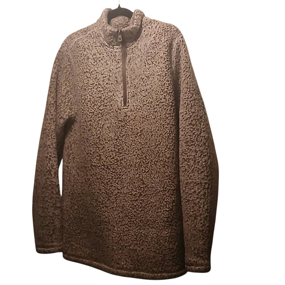 WOMEN'S WEATHERPROOF VINTAGE SHERPA FLEECE 1/4 ZIP PULLOVER MED